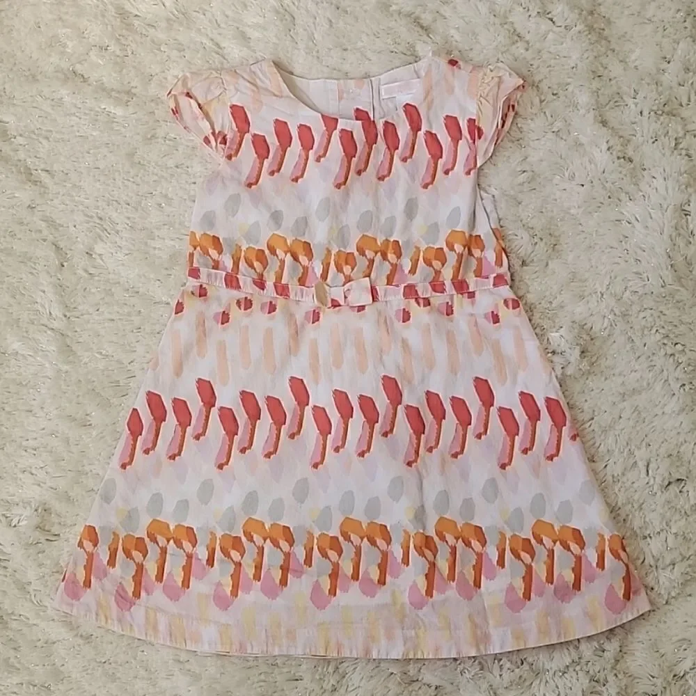 𝅺JANIE AND JACK WATERCOLOR POPPY PRINT DRESS, SIZE 2T